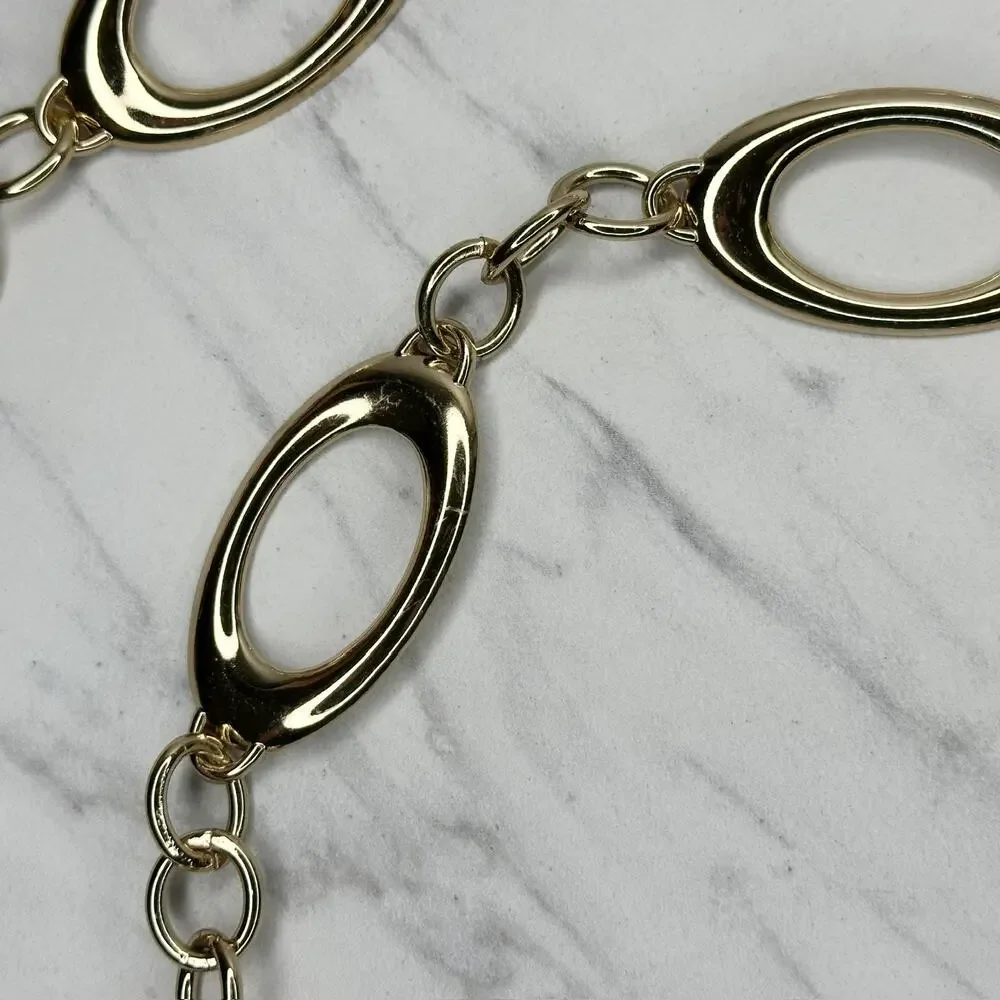 Fossil Gold Chain Belt Oval Link Extra Large/2X (XL/2X) ✨